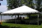 30'Wx30'Lx14'6"H white frame tent canopy (sectional)